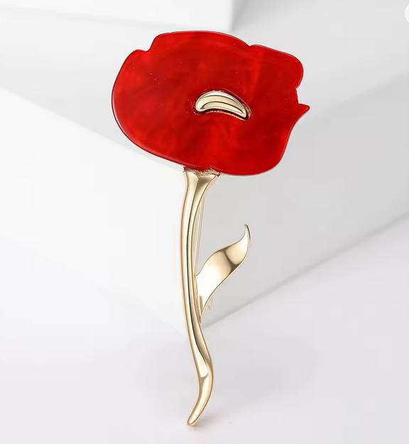 Resin Rose Brooch – A Bloom That Never Fades