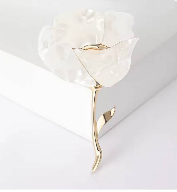 Resin Rose Brooch – A Bloom That Never Fades