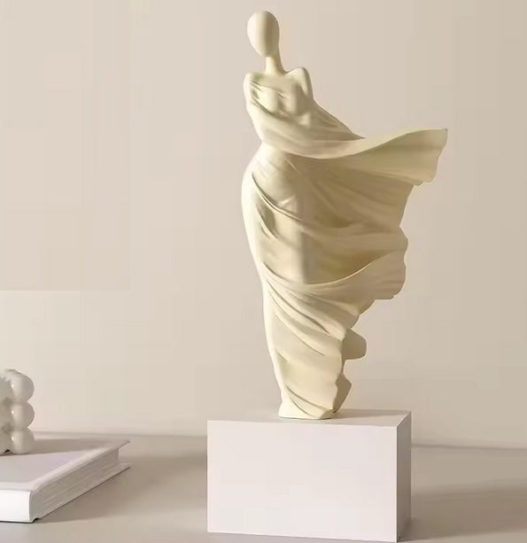Nordic Abstract Character Resin Sculpture