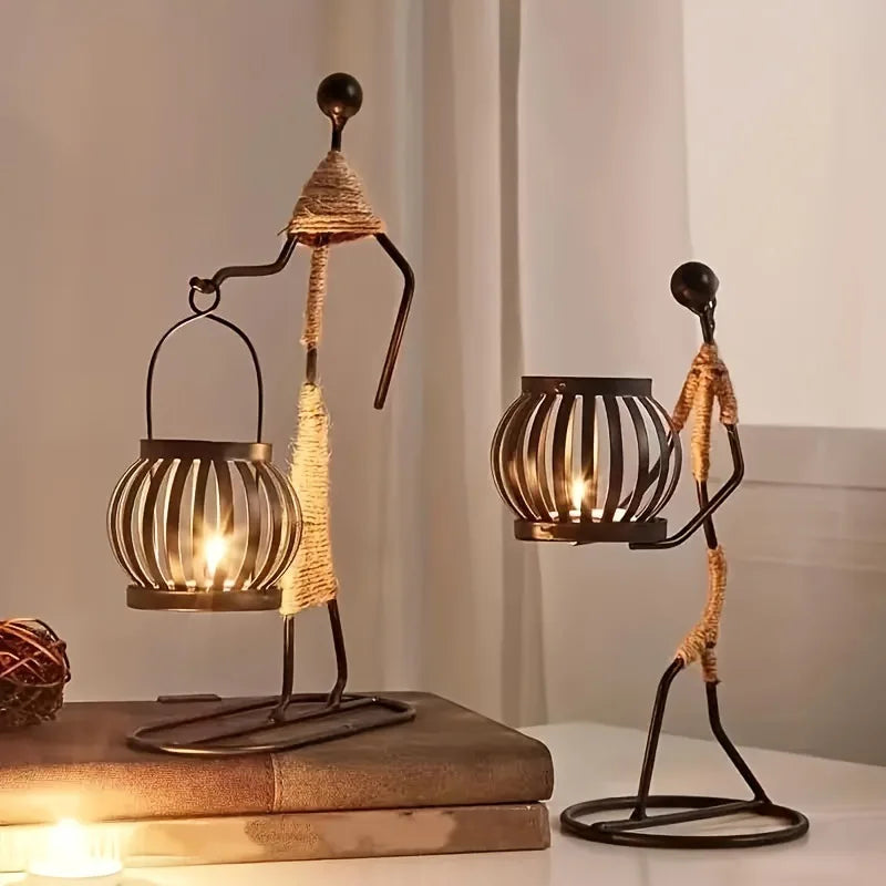 Modern Iron Figurine Candle Holders – For Calm Evenings and Special Occasions