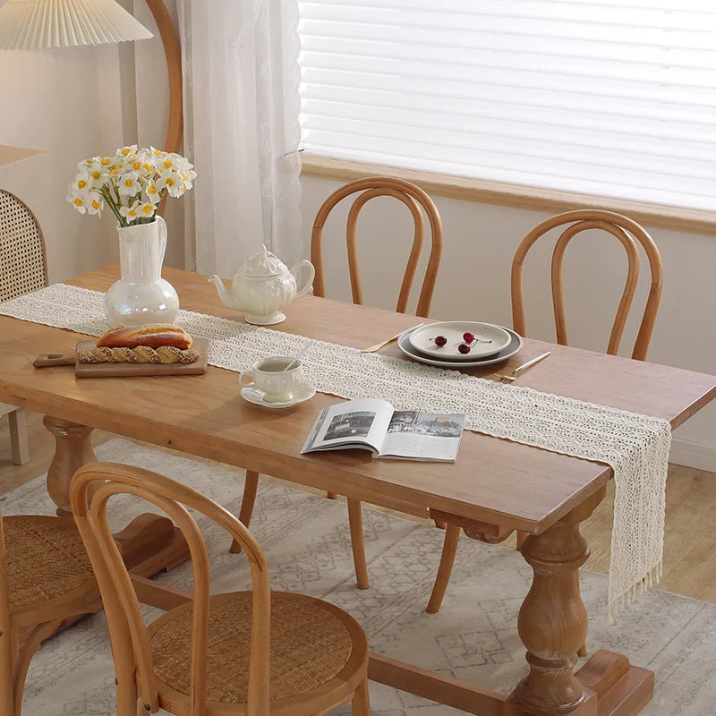 Boho Macrame Table Runner β Handwoven Elegance for Your Dining Space