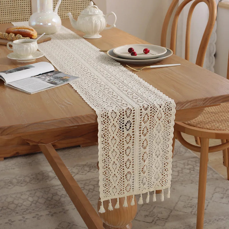 Boho Macrame Table Runner β Handwoven Elegance for Your Dining Space