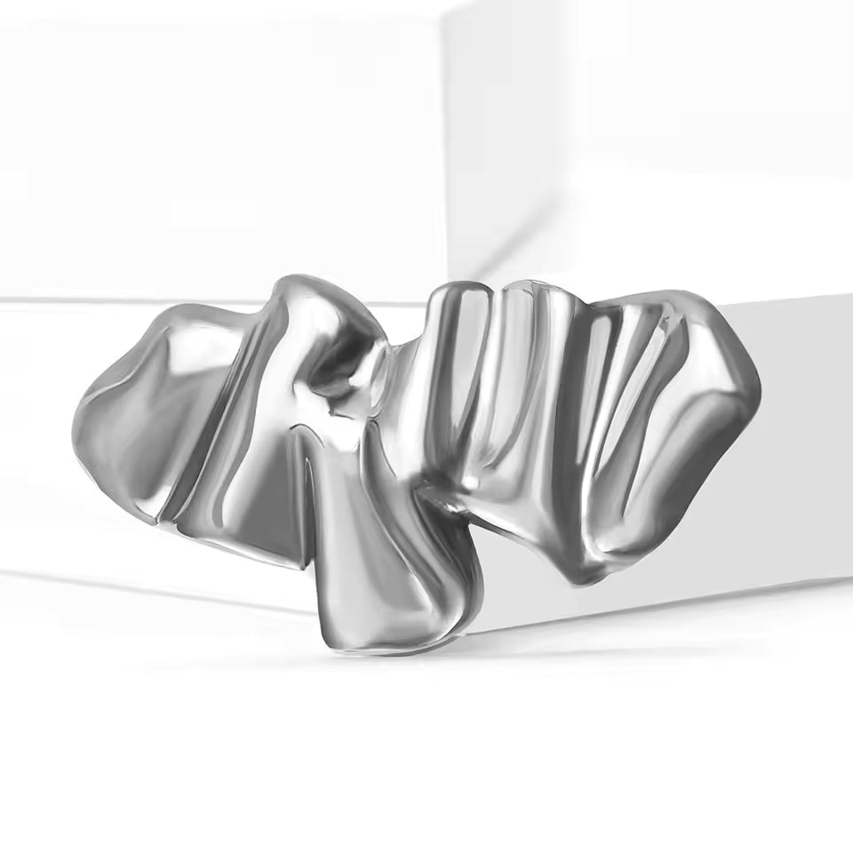 Set of Stainless Steel Irregular Difrent Brooches – Modern Geometric Accents