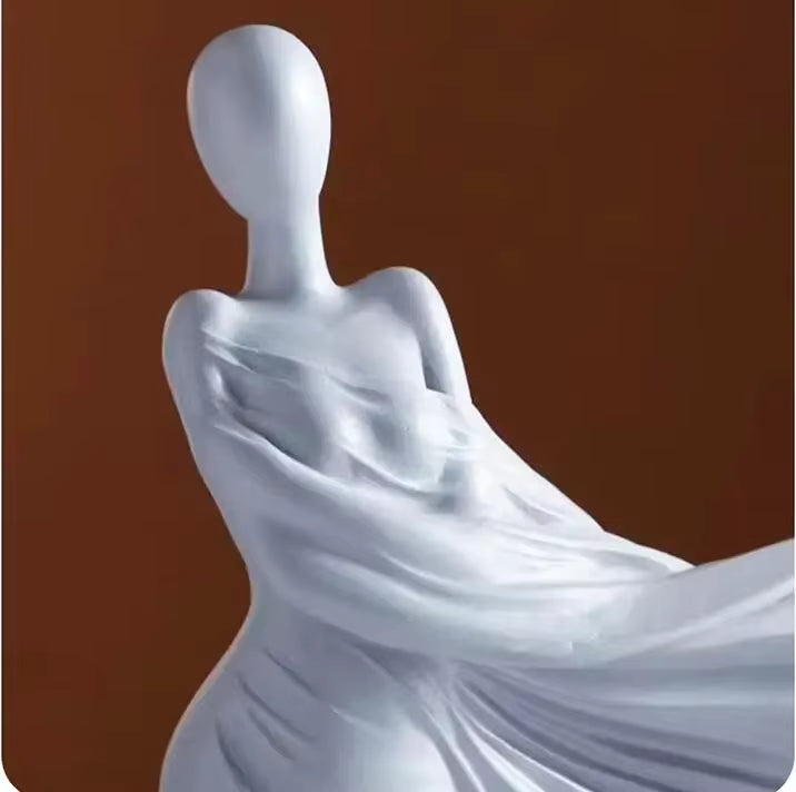 Nordic Abstract Character Resin Sculpture