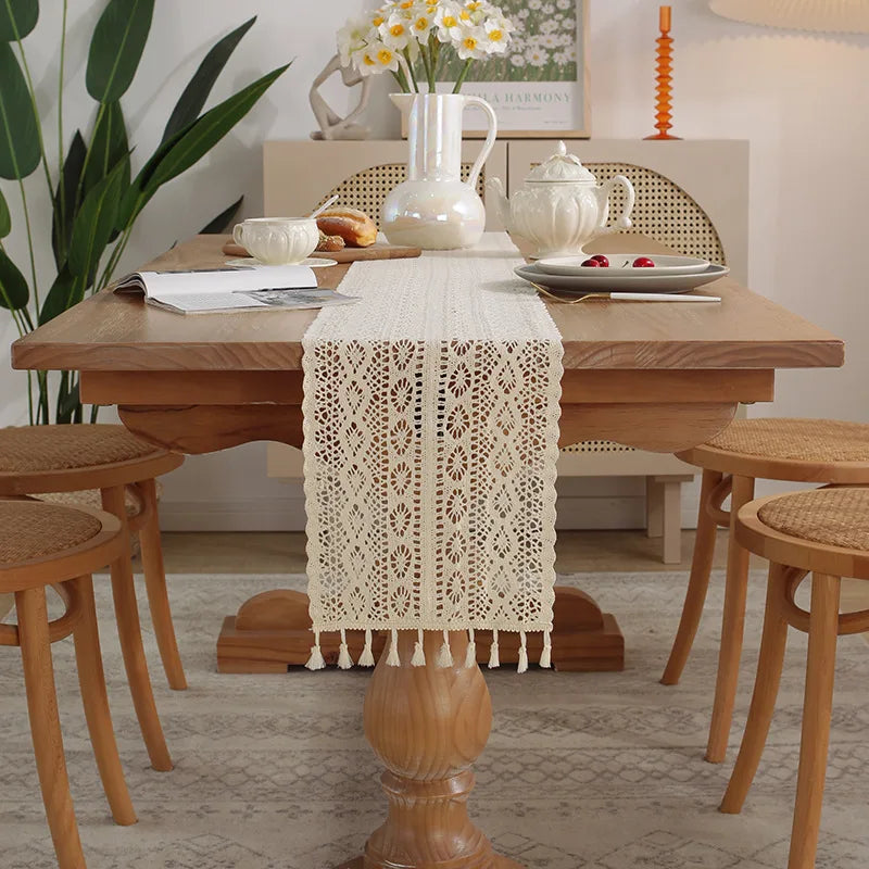 Boho Macrame Table Runner β Handwoven Elegance for Your Dining Space