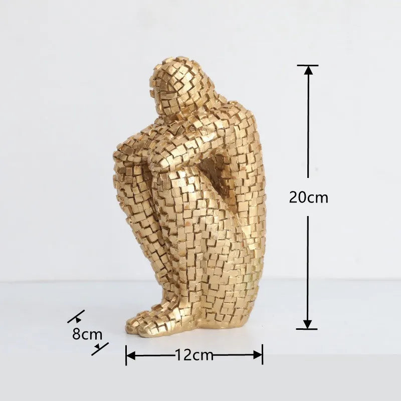 Nordic Abstract Character Figurine – A Touch of Modern Serenity