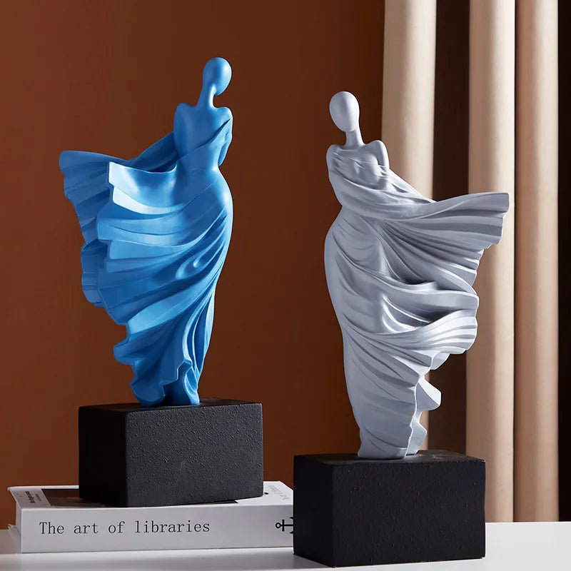 Nordic Abstract Character Resin Sculpture