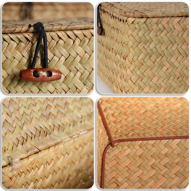 Handwoven Seagrass Storage Box — Natural Harmony for Every Space