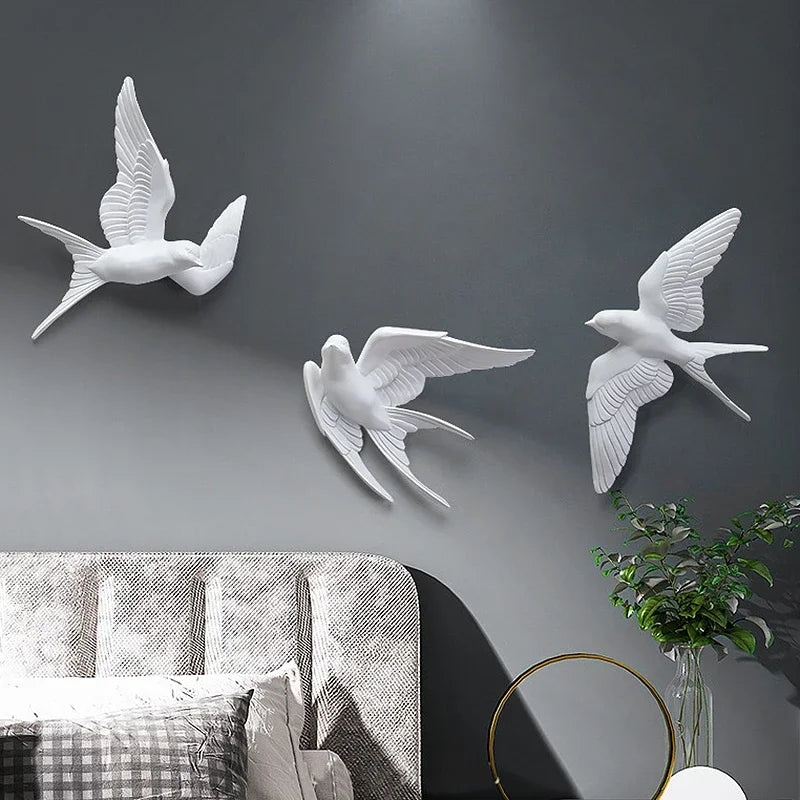 European 3D Swallow Wall Décor