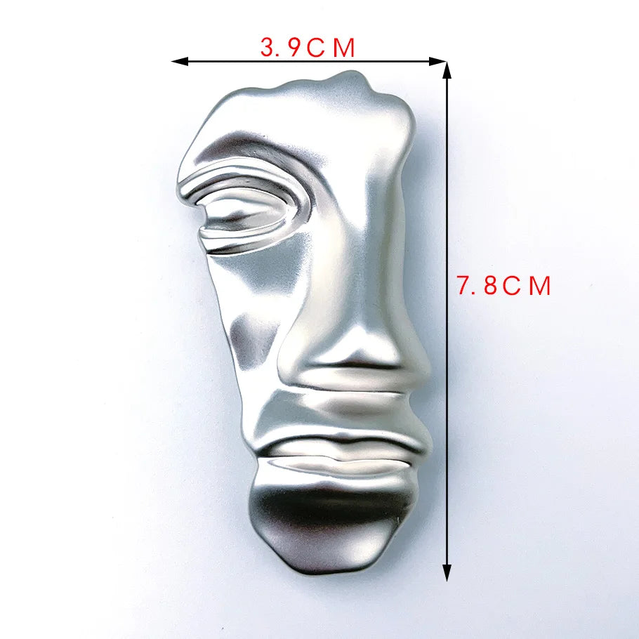 Half Face Statement Brooch – Artful Expression for Every Day