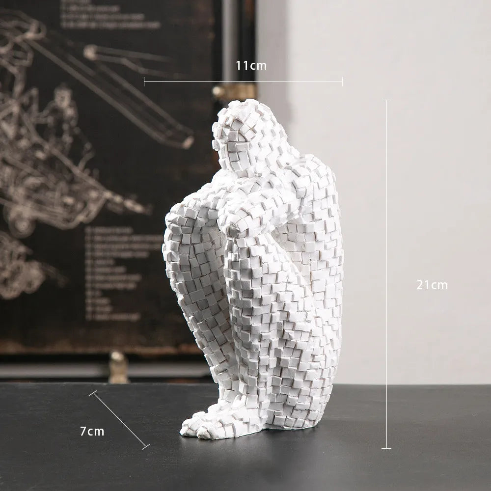 Nordic Abstract Character Figurine – A Touch of Modern Serenity