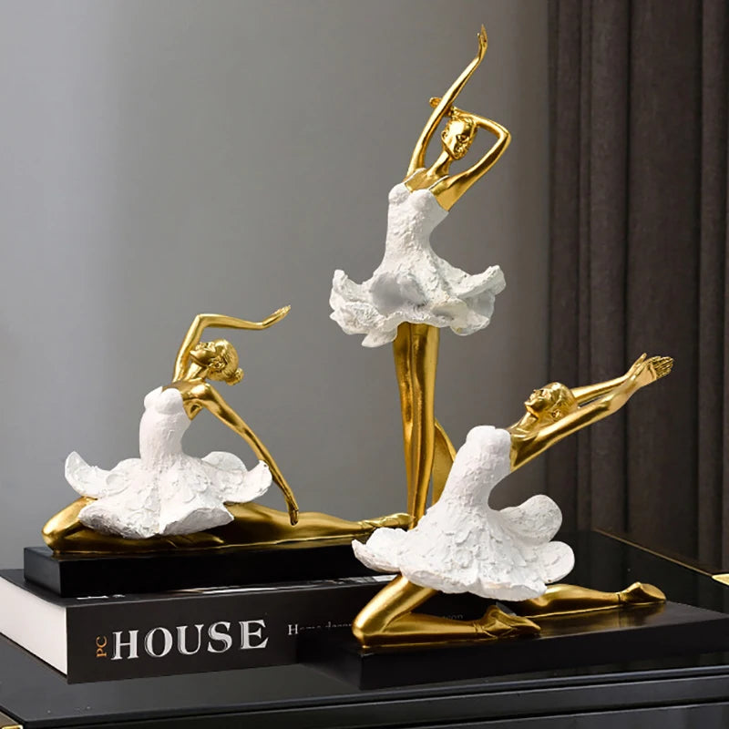 Golden Running Man Sculpture – Dynamic Accent for Modern Spaces