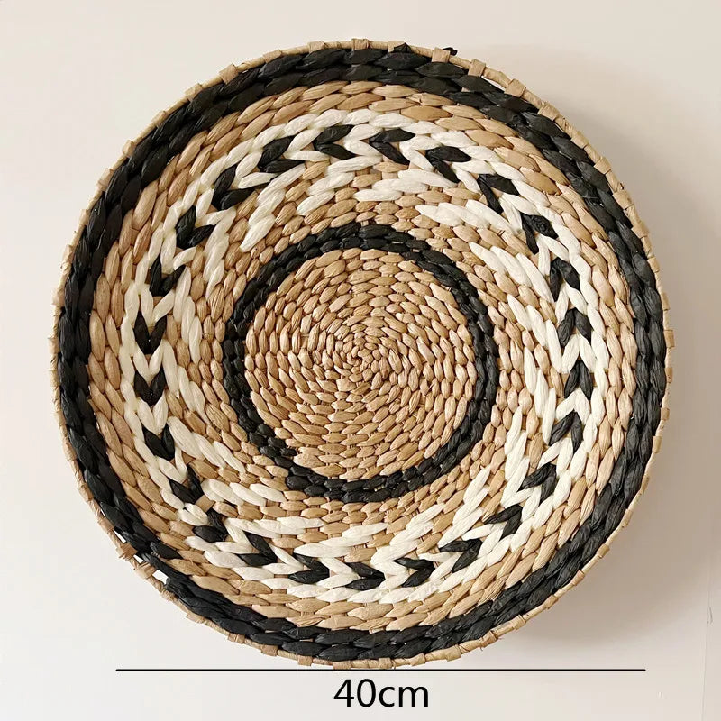 Handwoven Rattan Wall Ornament — Natural Art for Your Home