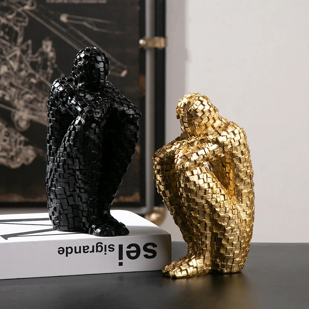 Nordic Abstract Character Figurine – A Touch of Modern Serenity