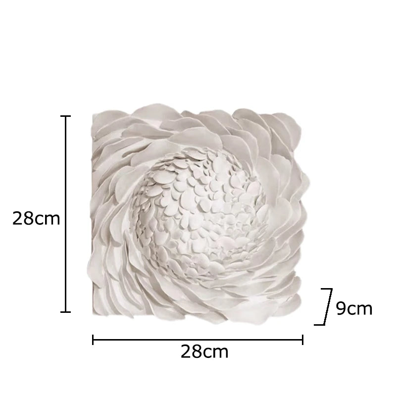 Set of Designer Textured Ceramic Wall Panels – Modern Square Relief Art