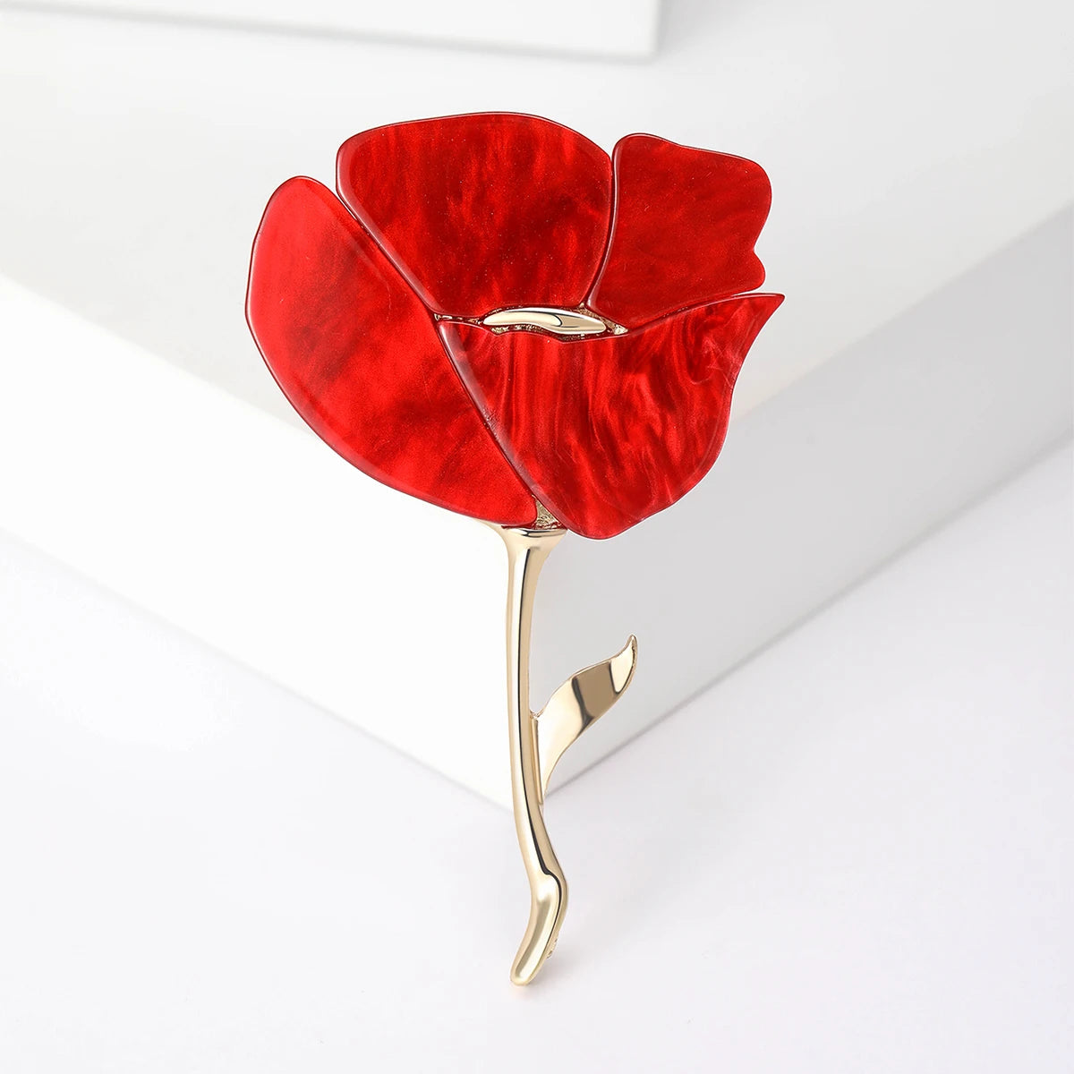 Resin Rose Brooch – A Bloom That Never Fades
