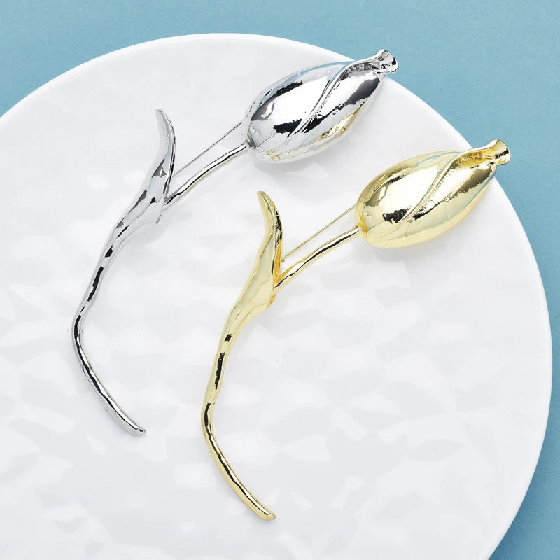 Large Tulip Flower Brooch – Elegant Statement for Every Occasion