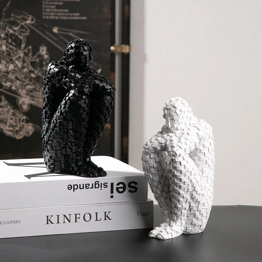 Nordic Abstract Character Figurine – A Touch of Modern Serenity