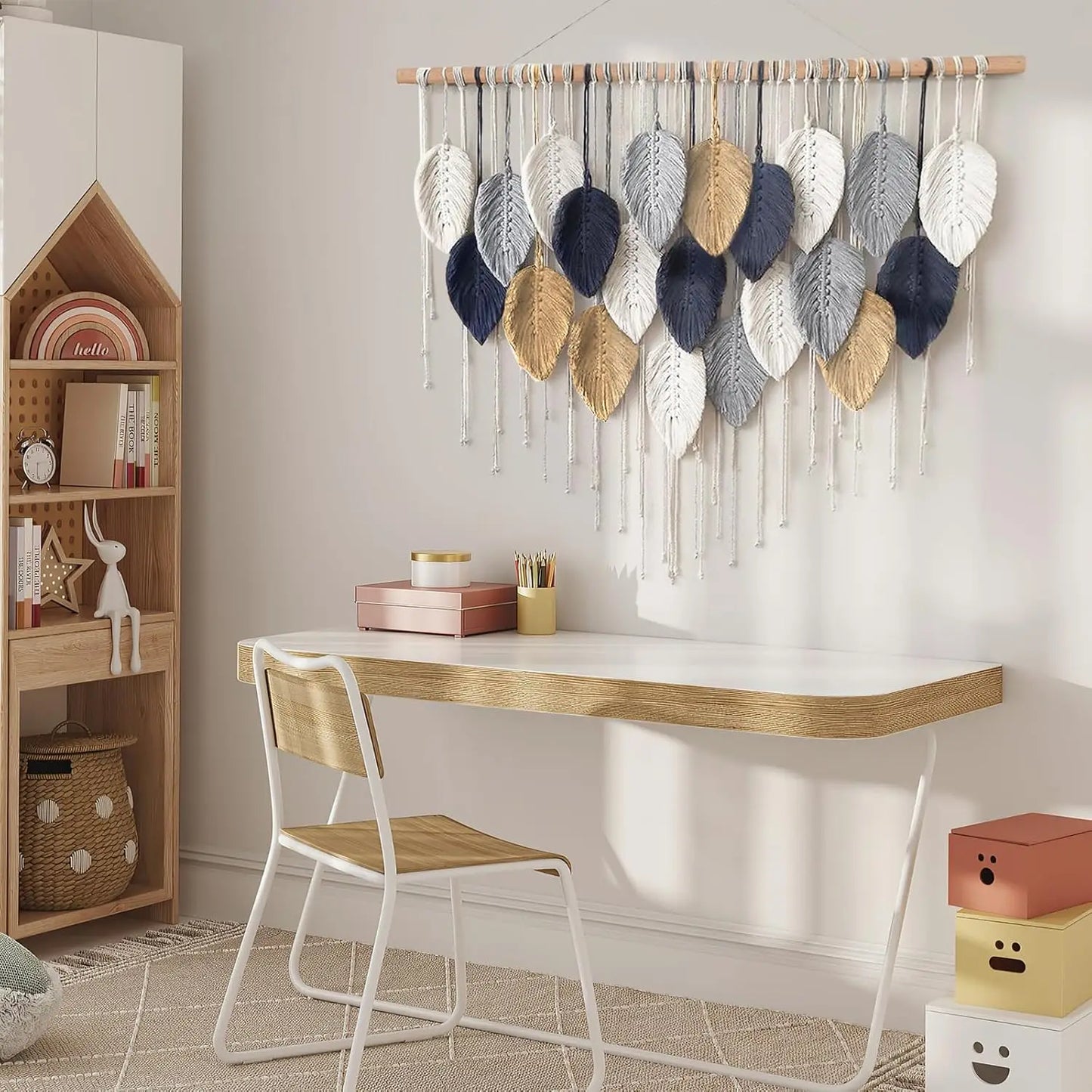 Macrame Leaf Wall Hanging – Boho Texture & Tranquility for Your Home