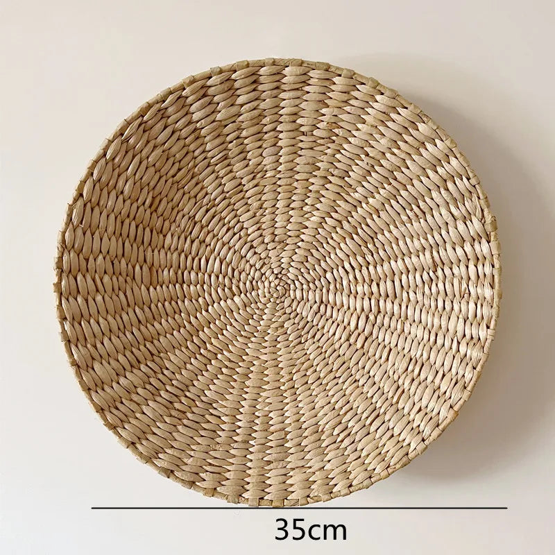 Handwoven Rattan Wall Ornament — Natural Art for Your Home
