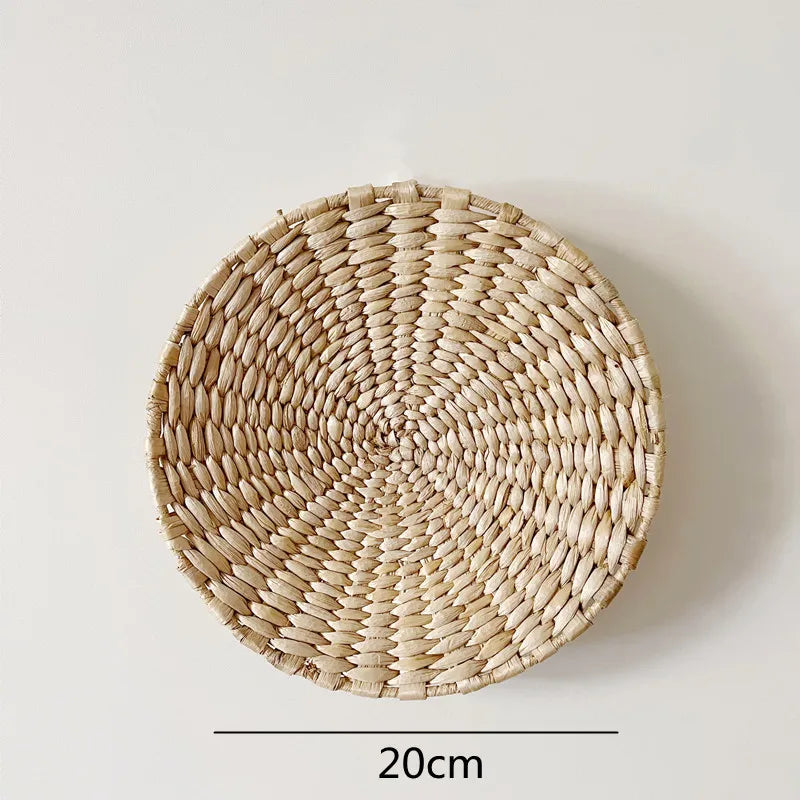 Handwoven Rattan Wall Ornament — Natural Art for Your Home