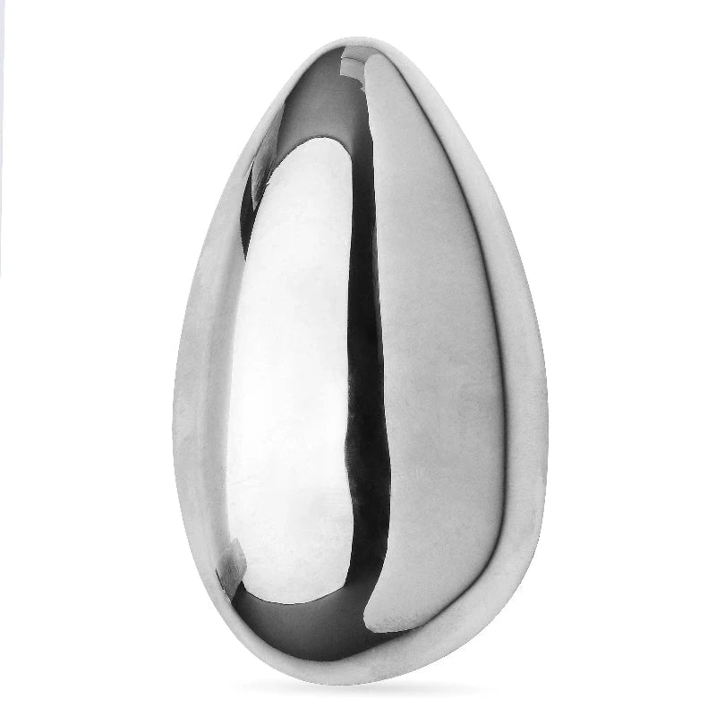 Stainless Steel Drop Brooch — Playful Minimalism for Everyday Elegance