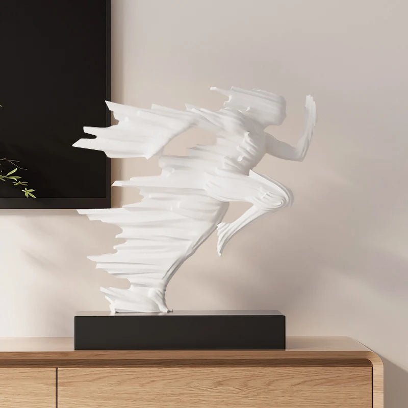 Abstract Resin Running Man Sculpture – Energy in Motion for Modern Spaces