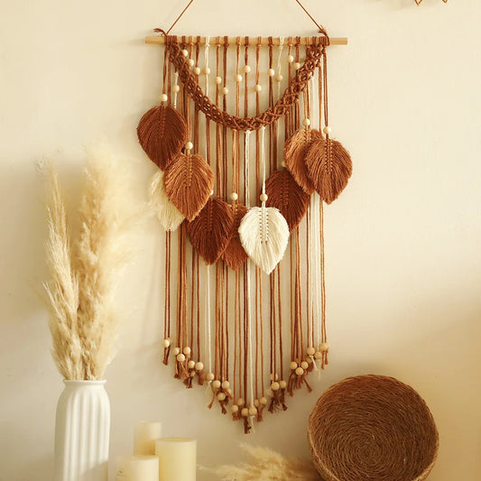 Leaf Macrame Wall Hanging — Boho Touch of Nature