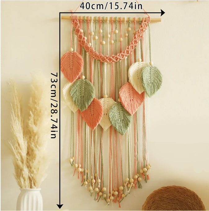 Leaf Macrame Wall Hanging — Boho Touch of Nature