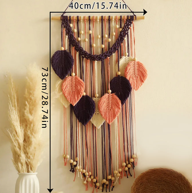 Leaf Macrame Wall Hanging — Boho Touch of Nature