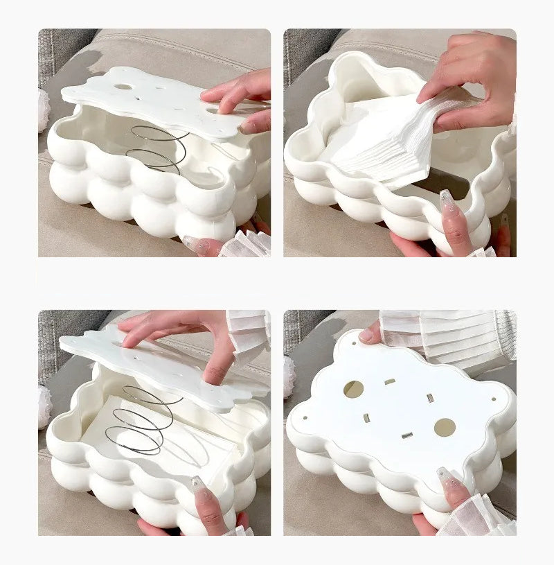Elegant Tissue Box with a Little Rabbit  ( withaut rabbit ) – Charming Table Accent
