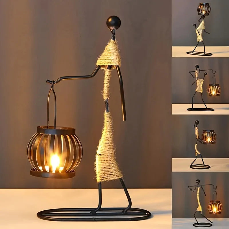 Modern Iron Figurine Candle Holders – For Calm Evenings and Special Occasions