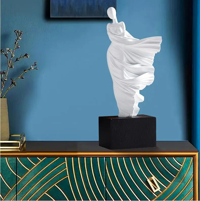 Nordic Abstract Character Resin Sculpture