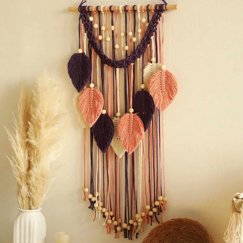 Leaf Macrame Wall Hanging — Boho Touch of Nature