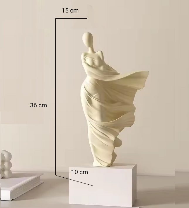 Nordic Abstract Character Resin Sculpture