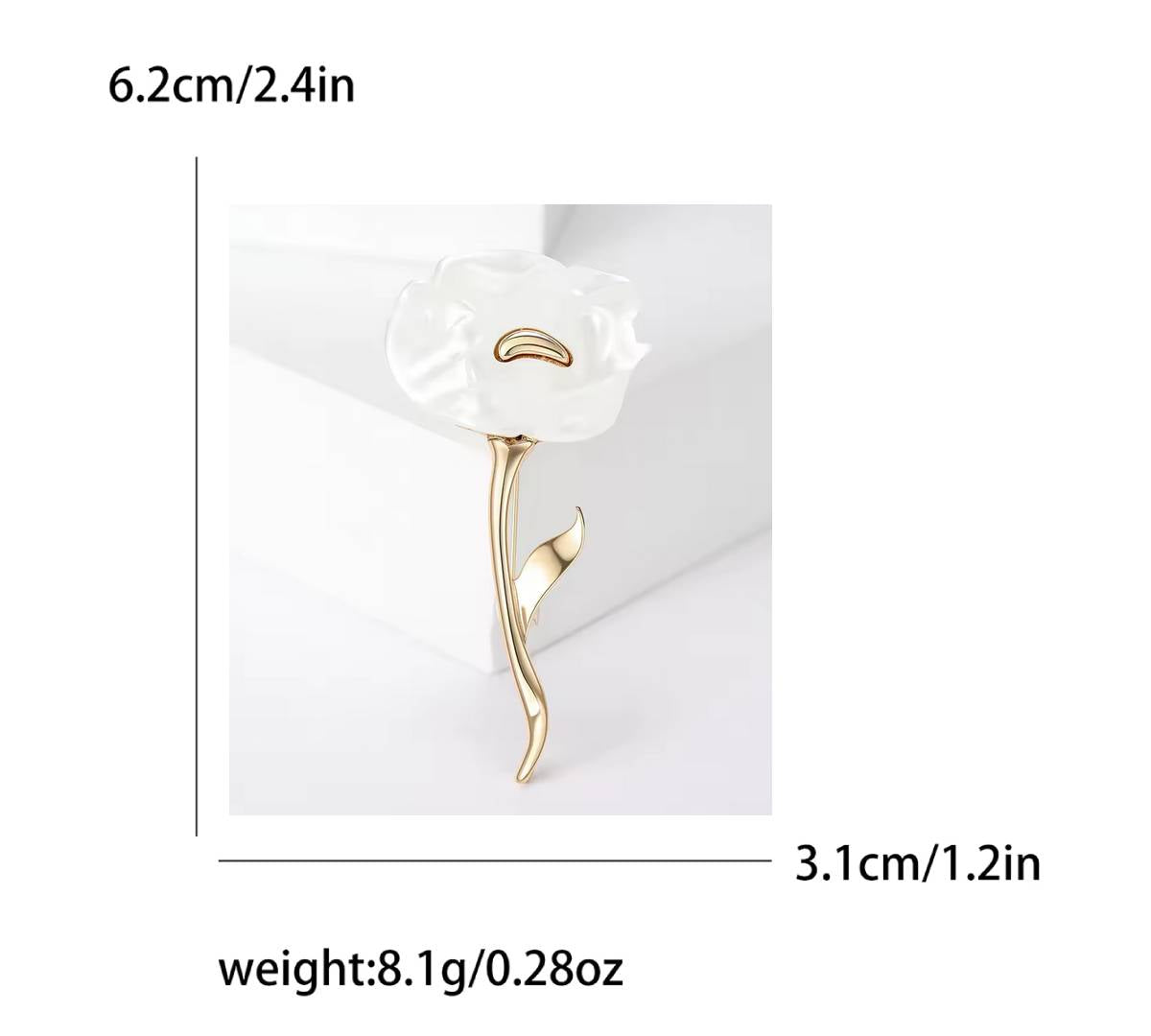 Resin Rose Brooch – A Bloom That Never Fades