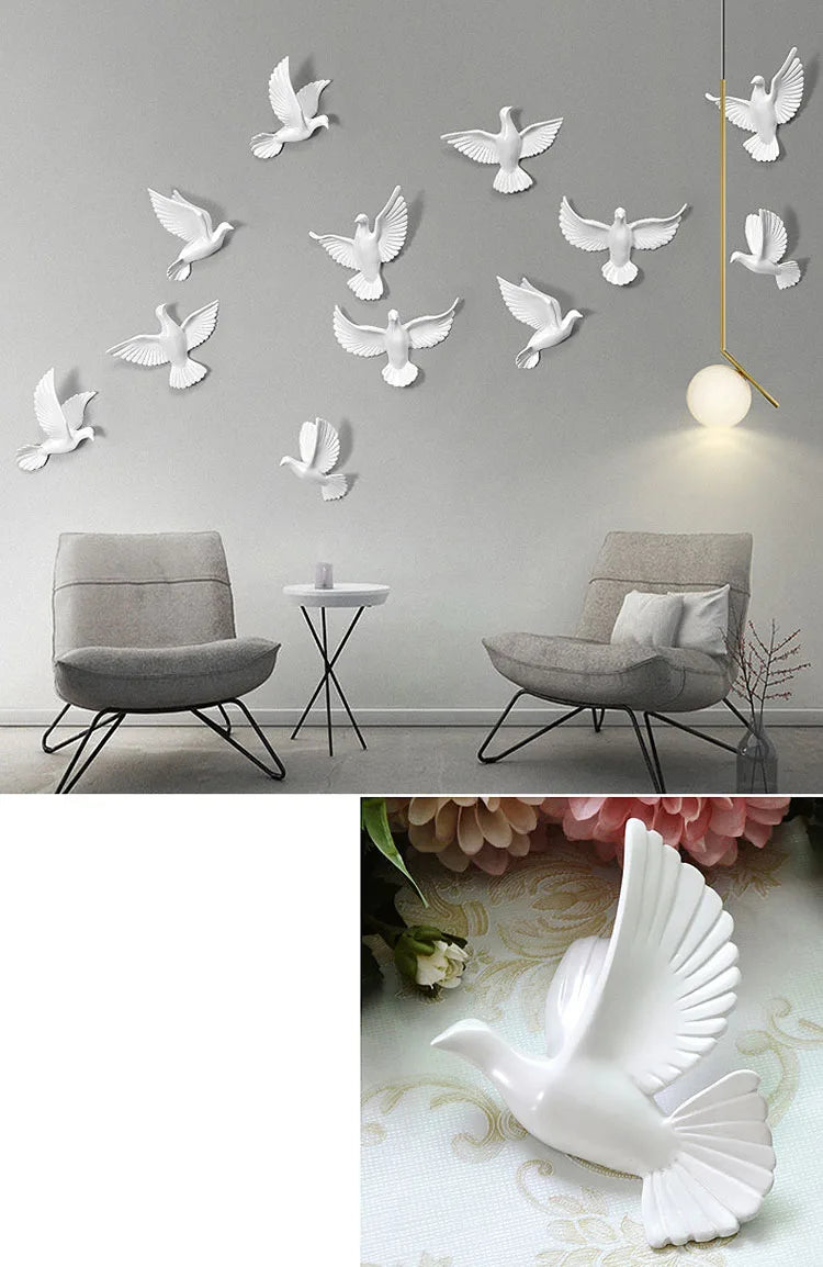 European 3D Swallow Wall Décor