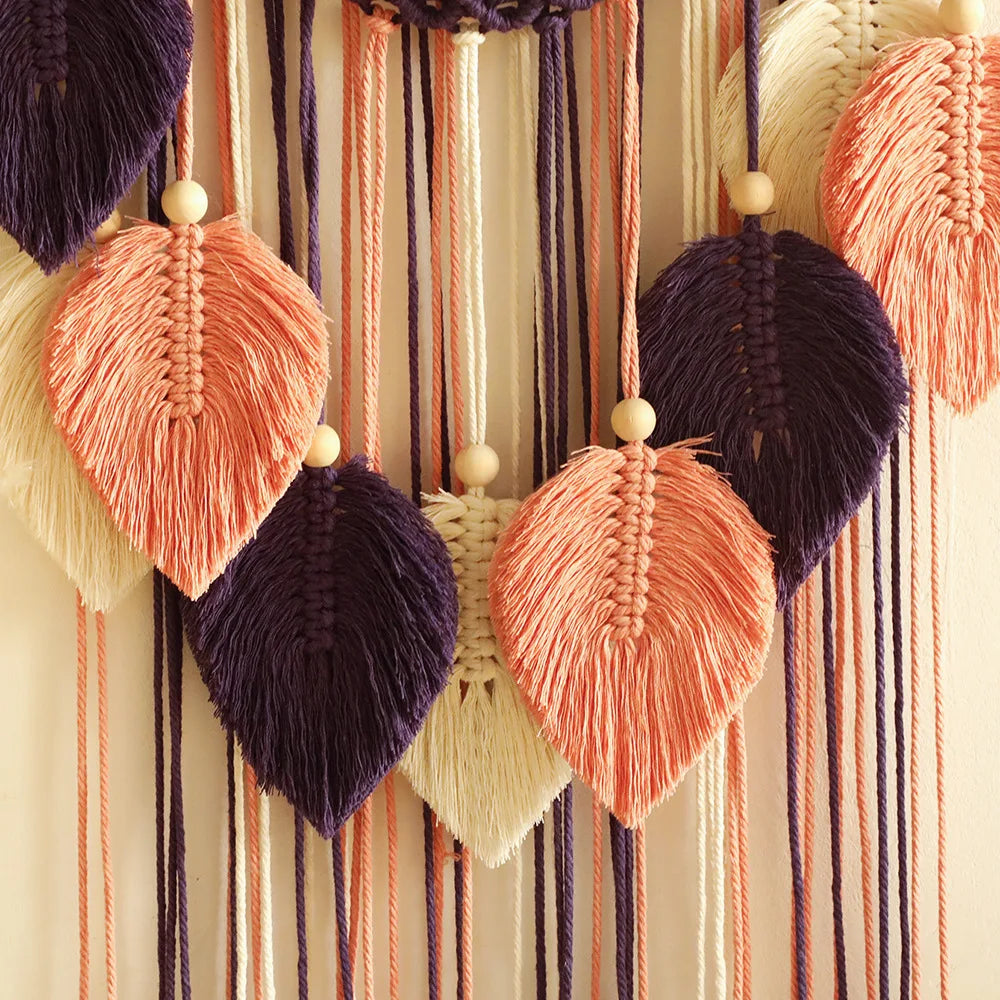Leaf Macrame Wall Hanging — Boho Touch of Nature