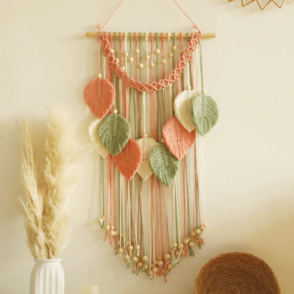 Leaf Macrame Wall Hanging — Boho Touch of Nature