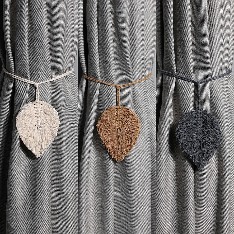 Handwoven Cotton Curtain Tassel — Soft Boho Detail for Your Home