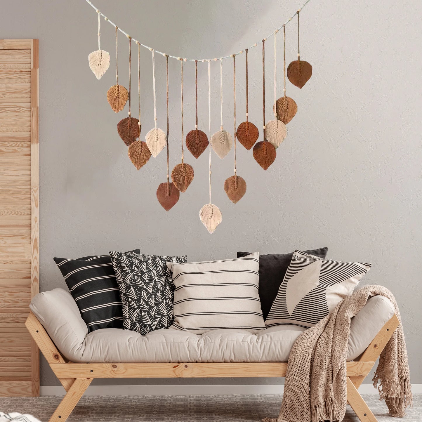 Boho Macrame Leaf Wall Hanging – Handcrafted Serenity for Your Home