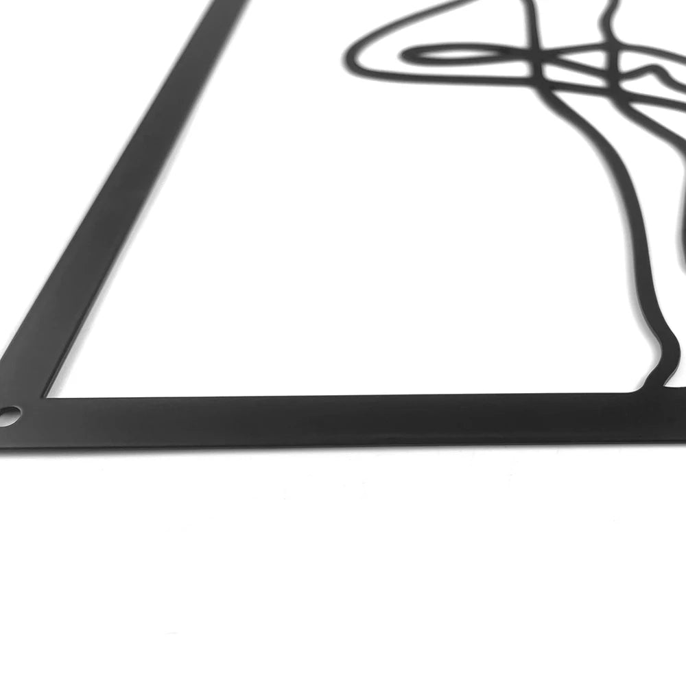 3-Piece Minimalist Dancing Woman Metal Wall Art