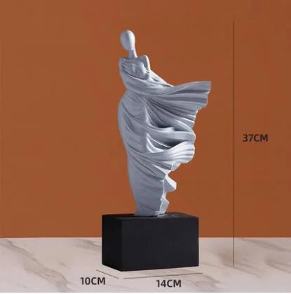 Nordic Abstract Character Resin Sculpture