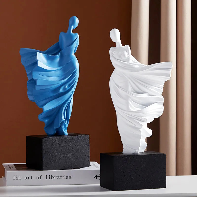 Nordic Abstract Character Resin Sculpture
