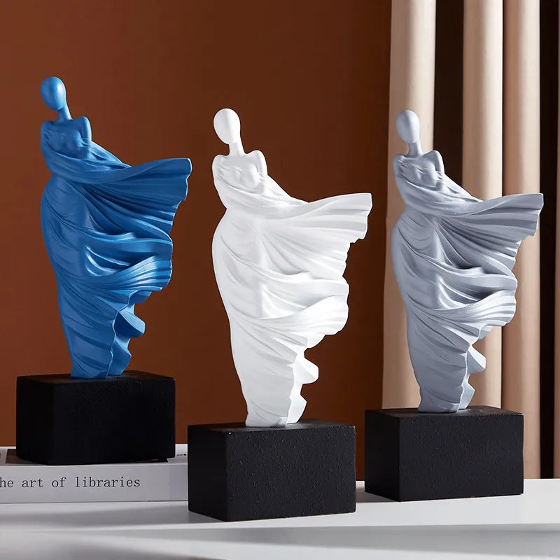 Nordic Abstract Character Resin Sculpture