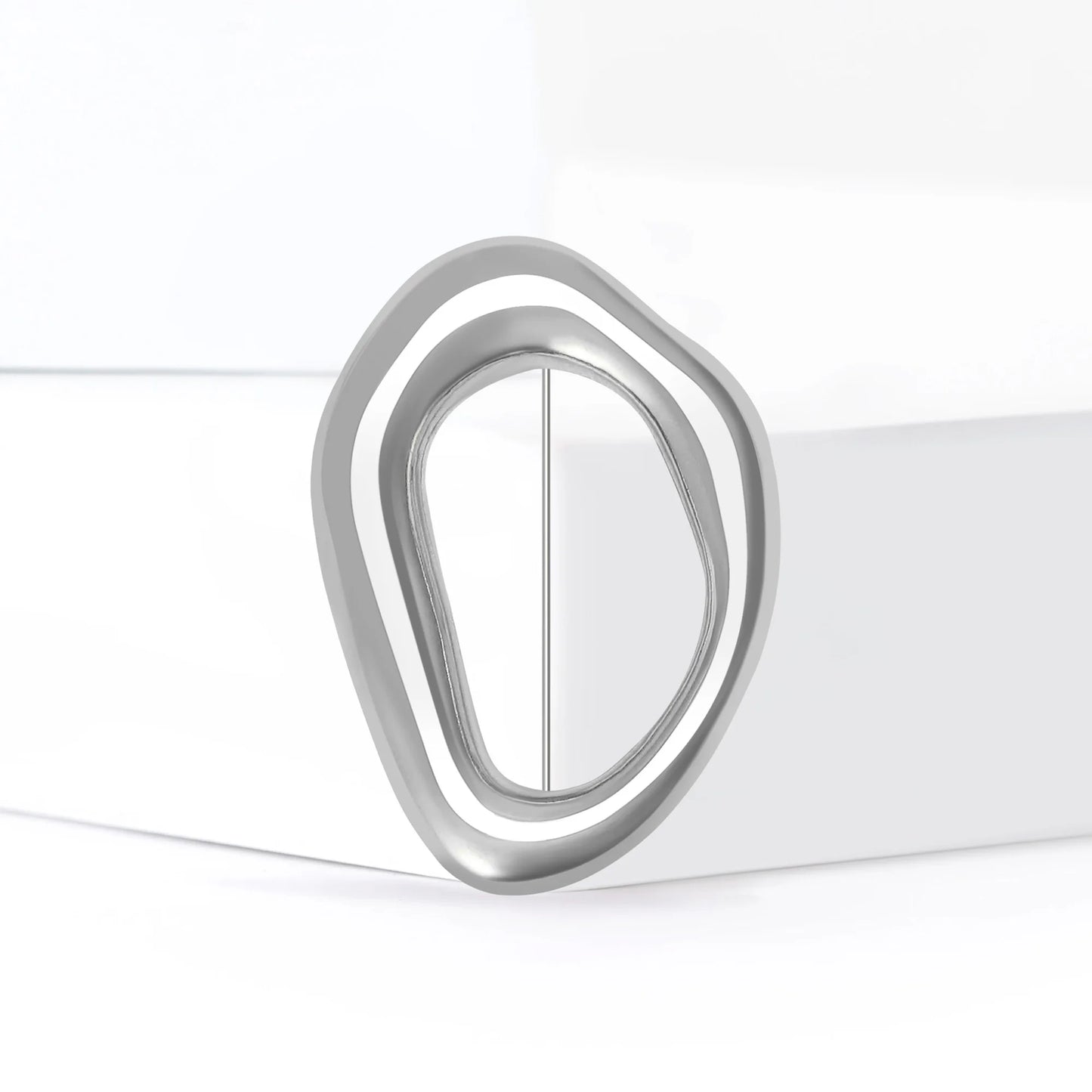 Set of Stainless Steel Irregular Difrent Brooches – Modern Geometric Accents