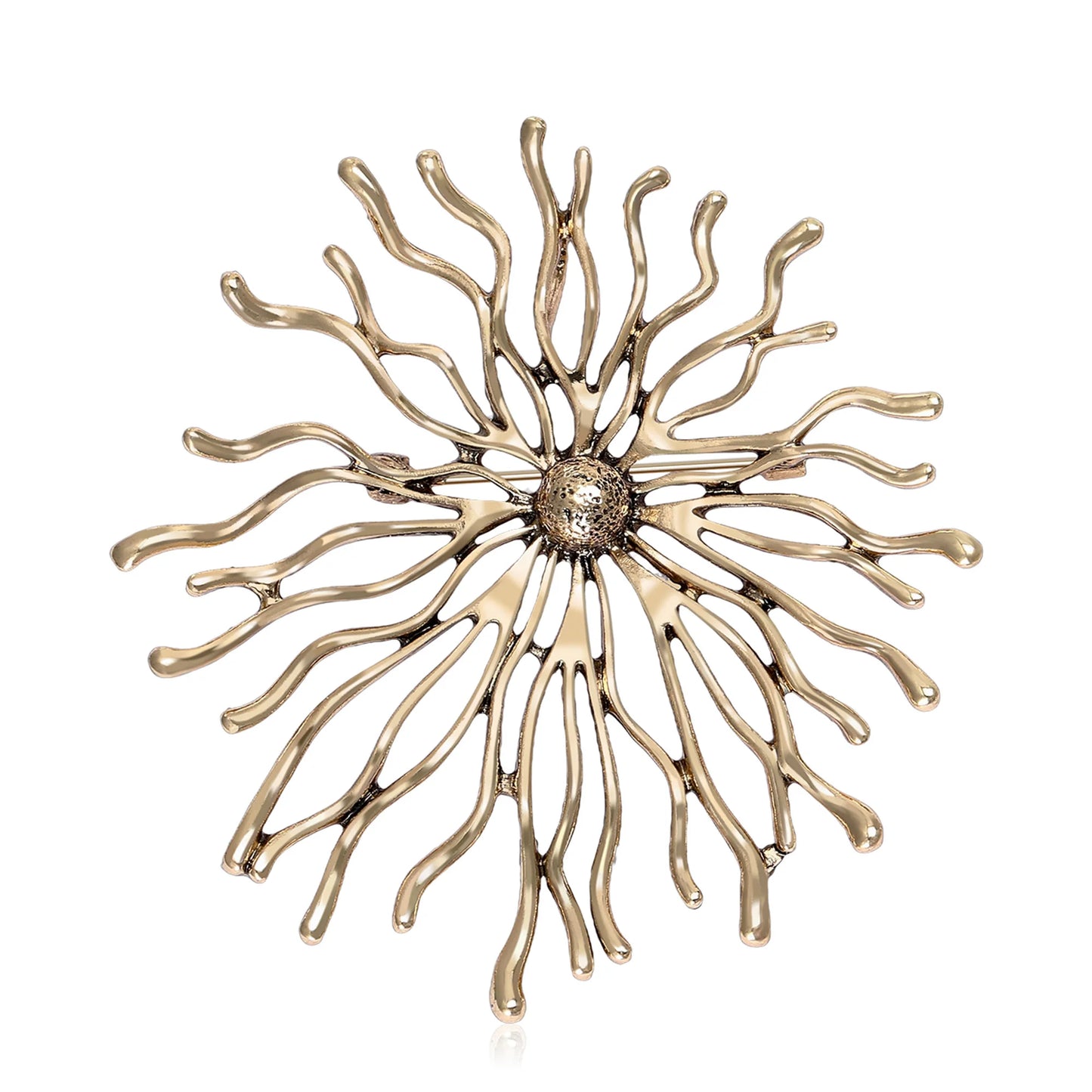 Enamel Abstract Sun Brooch – Radiate Your Style