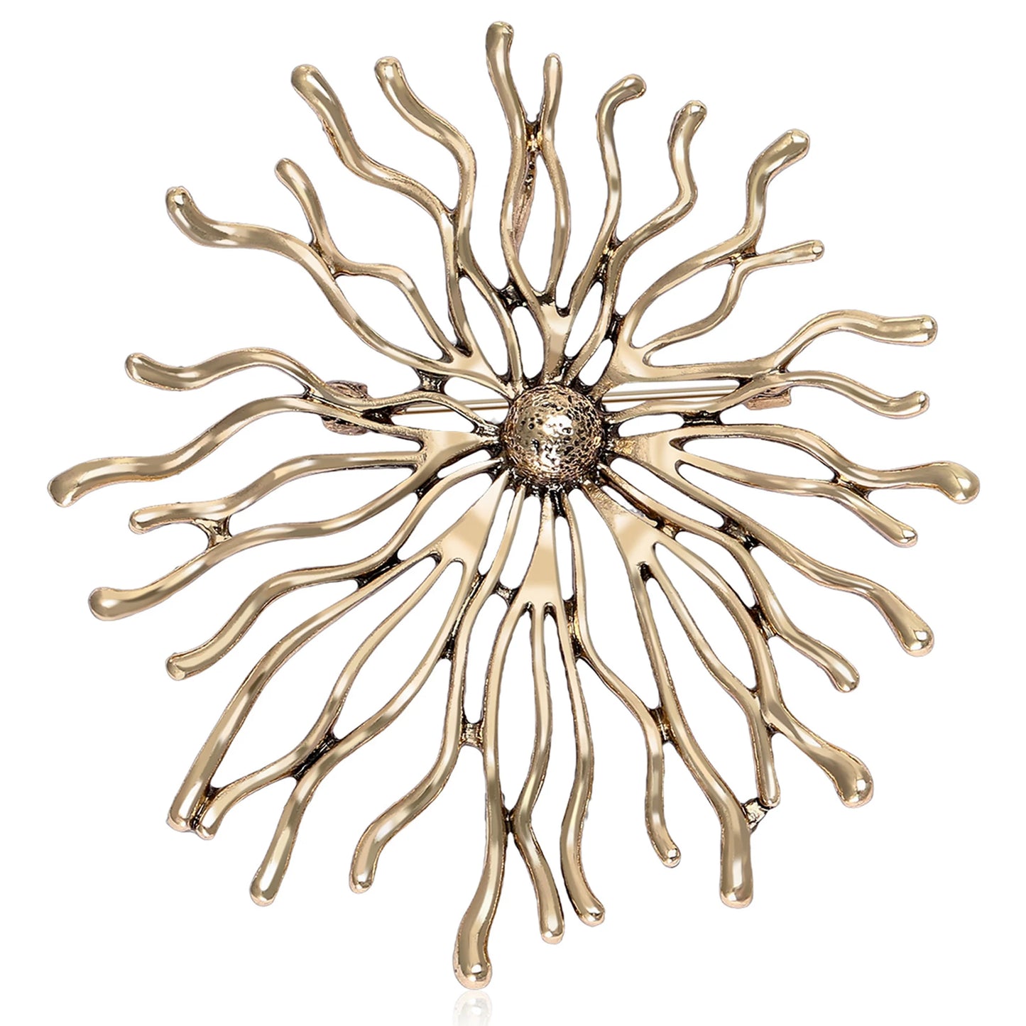 Enamel Abstract Sun Brooch – Radiate Your Style