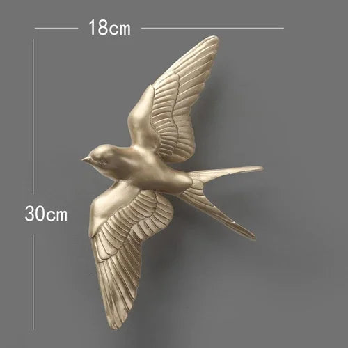 European 3D Swallow Wall Décor