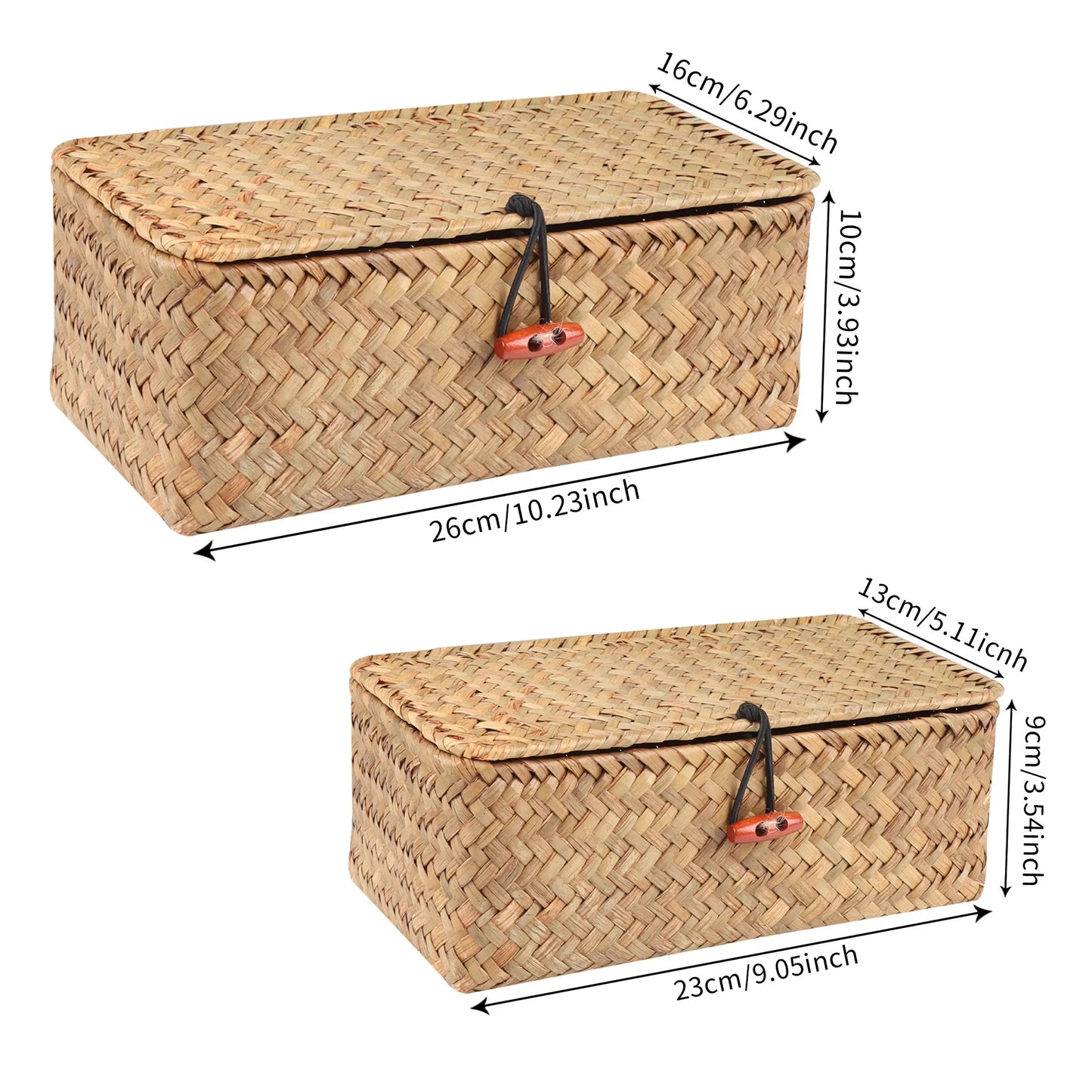 Handwoven Seagrass Storage Box — Natural Harmony for Every Space